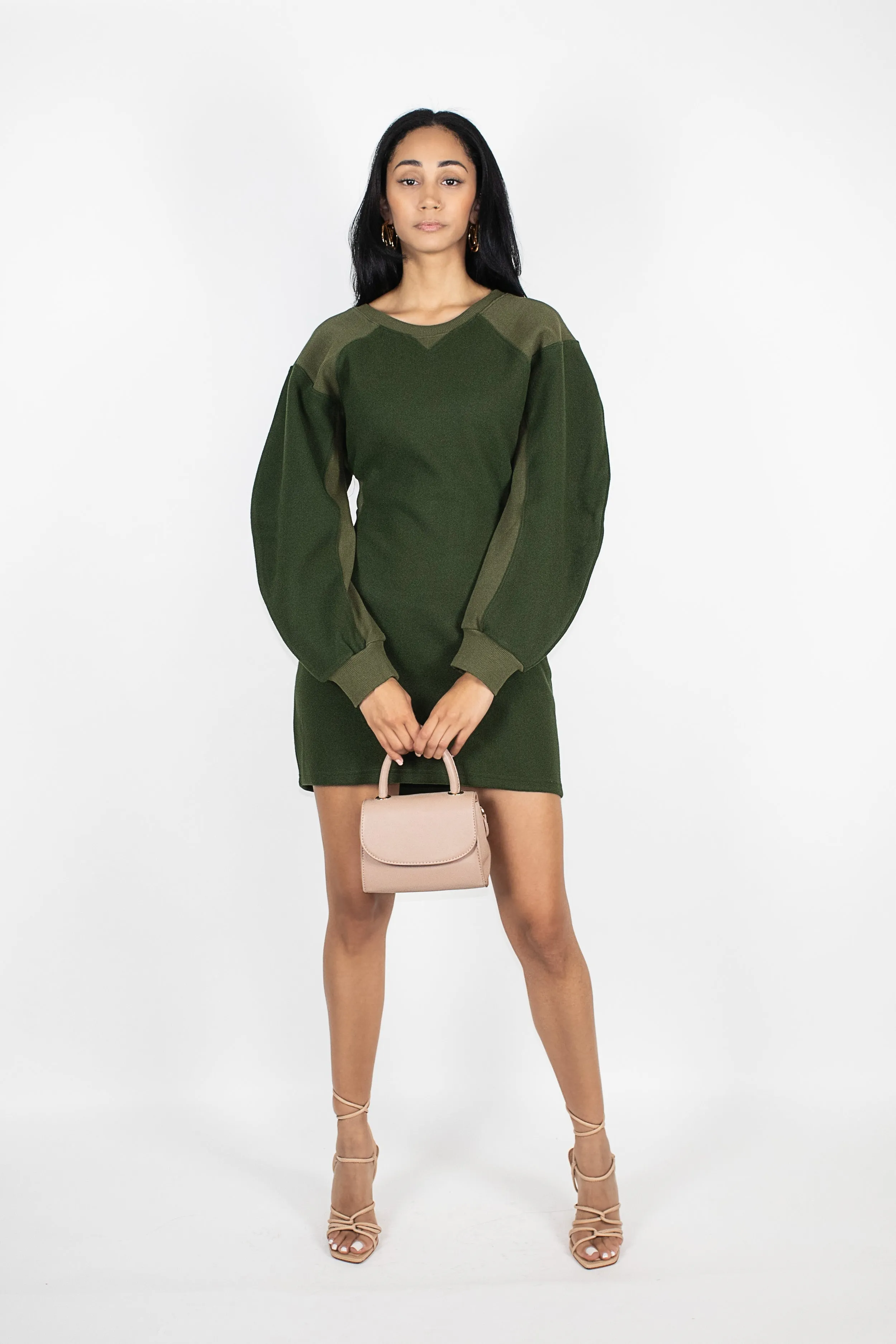 Open Back Sweatshirt Dress