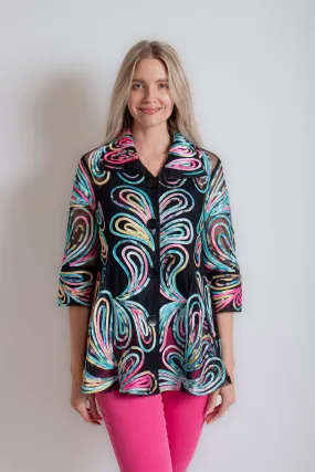 Pastel Swirl Soutache Jacket