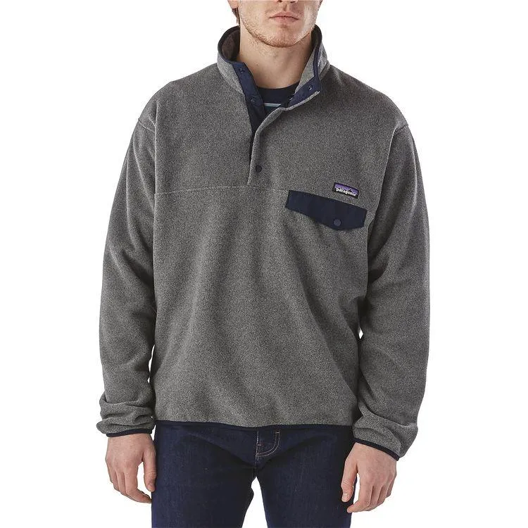 Patagonia Men's Synchilla Snap-T Fleece Pullover 25580 Nickel with Navy Blue