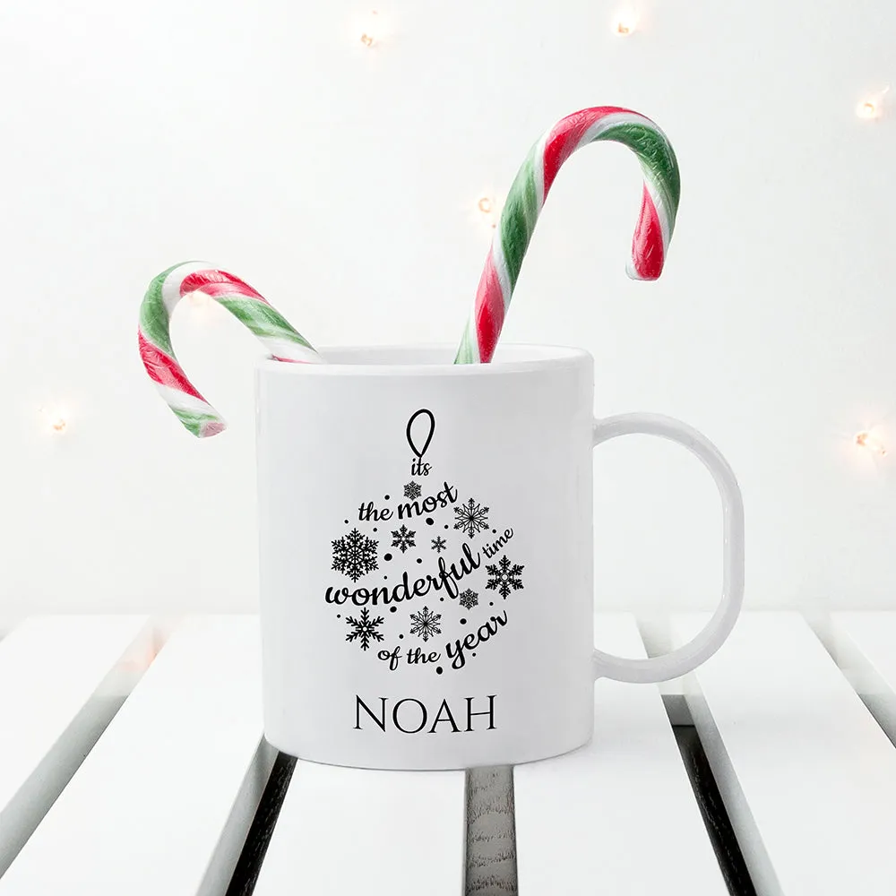 Personalised Christmas Bauble White Mug