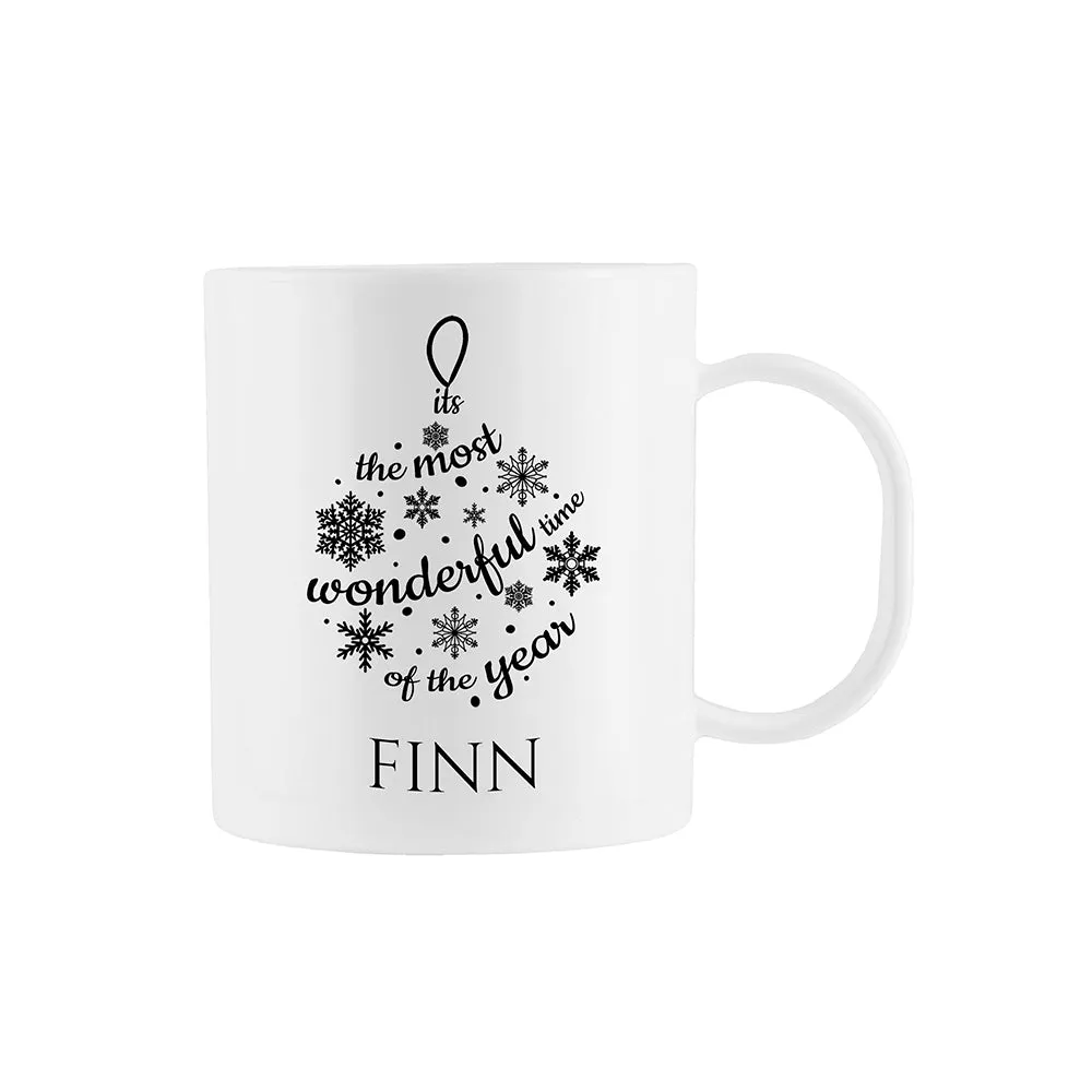 Personalised Christmas Bauble White Mug