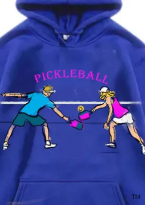 Pickleball Couple Players Hoody Sweatshirts Unisex Cold Weather Sport