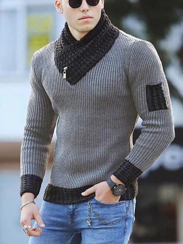 Plus Size Turtleneck Sweater Pullover Men