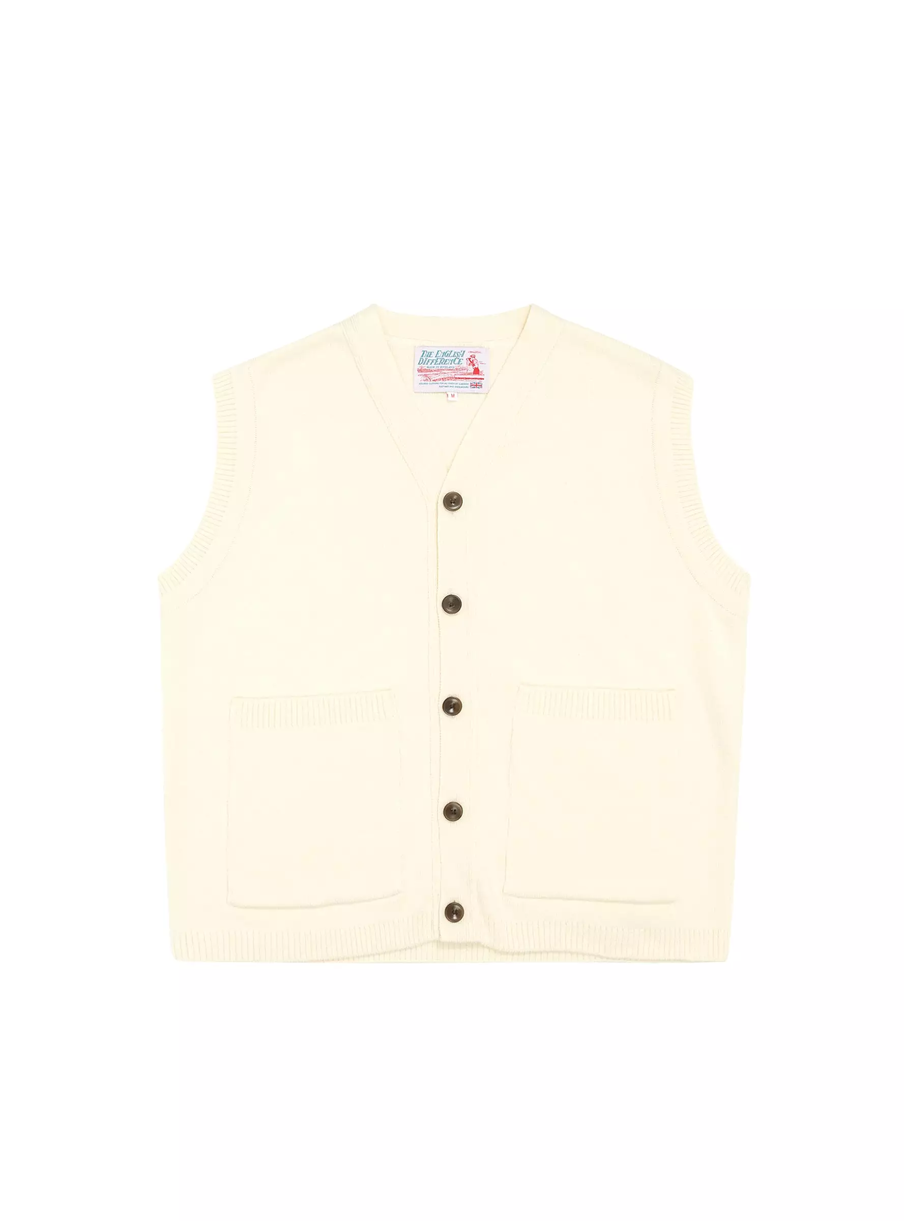 Pocket Sweater Vest Cream