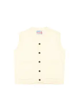 Pocket Sweater Vest Cream