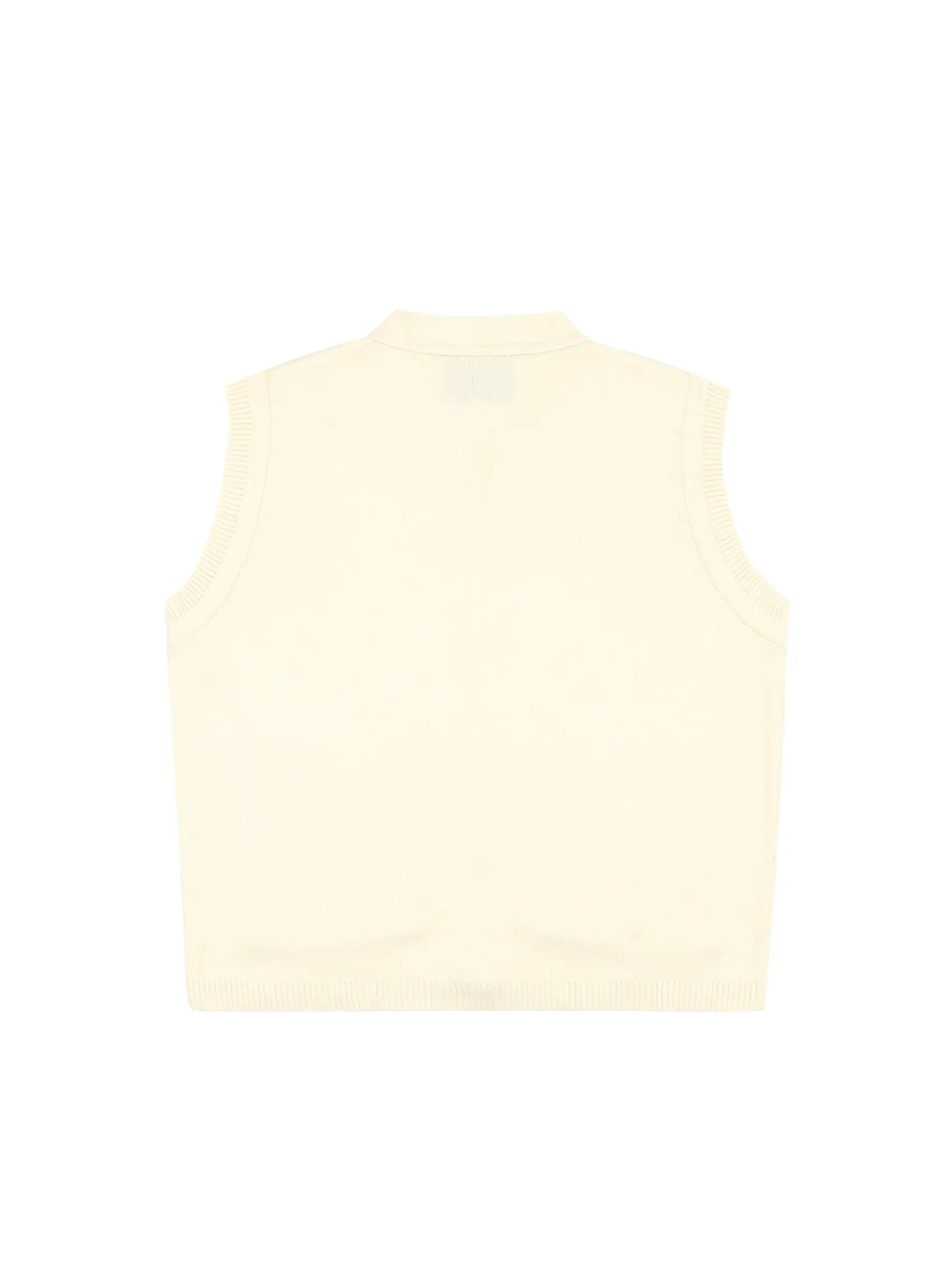 Pocket Sweater Vest Cream