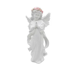 Polystone Praying Angel (White) - 32cm