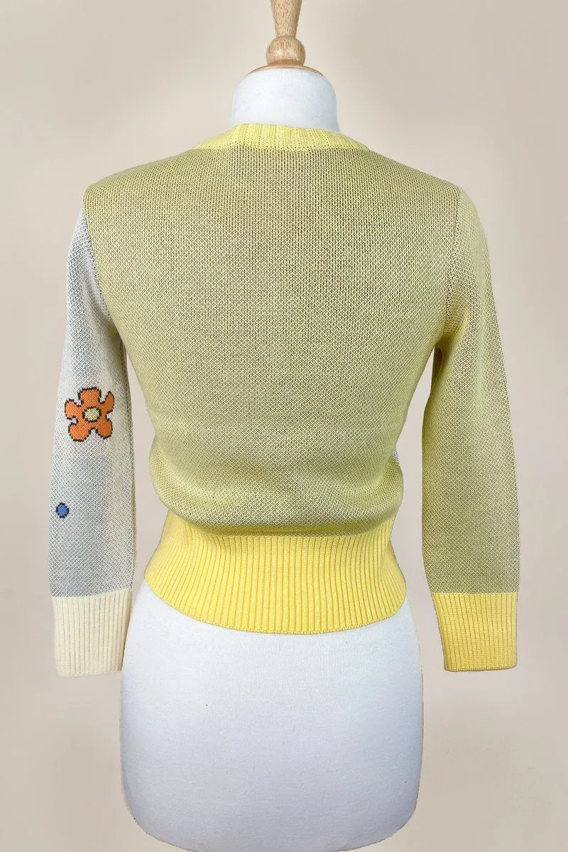 Power of Flower Sweater in Yellow