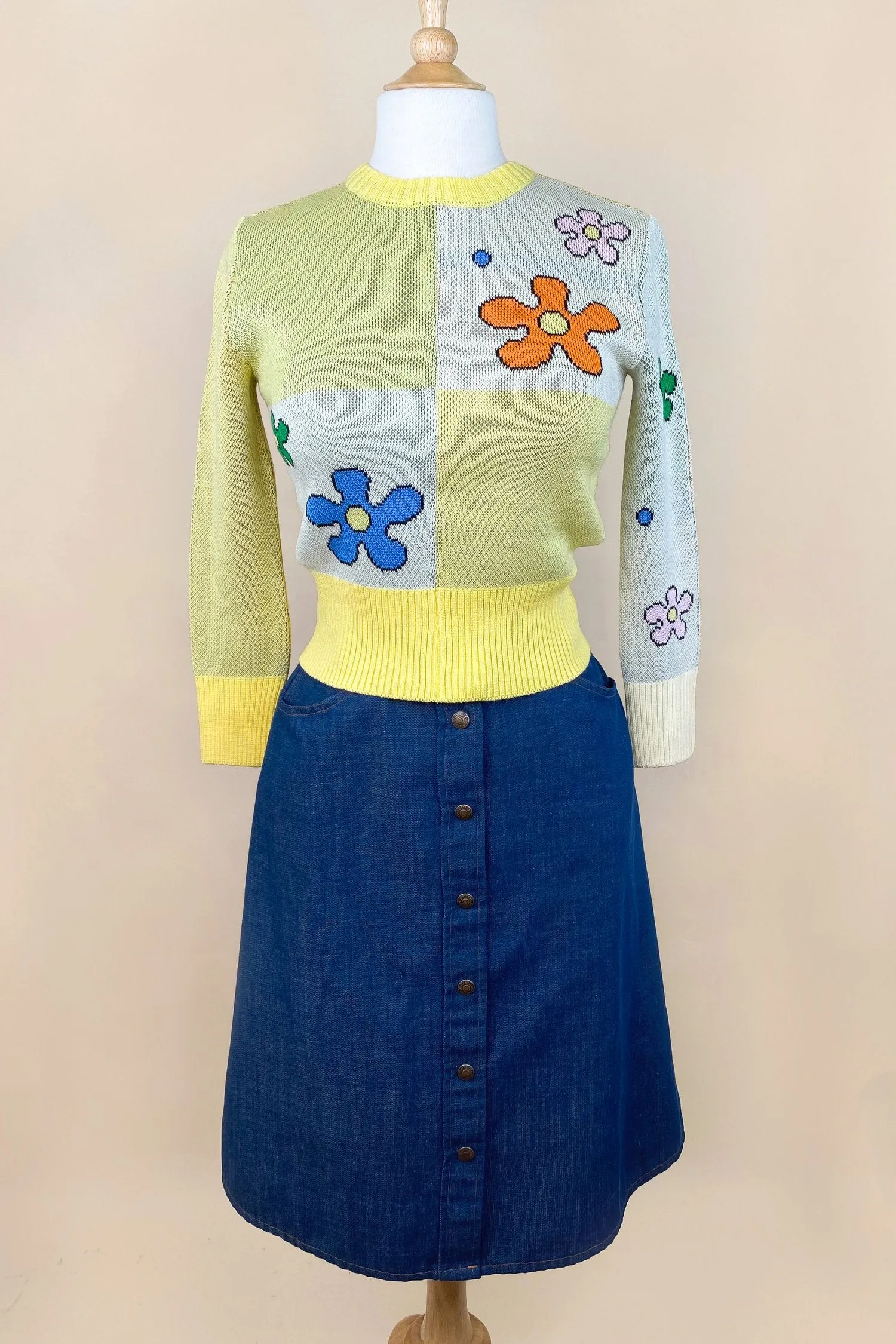 Power of Flower Sweater in Yellow