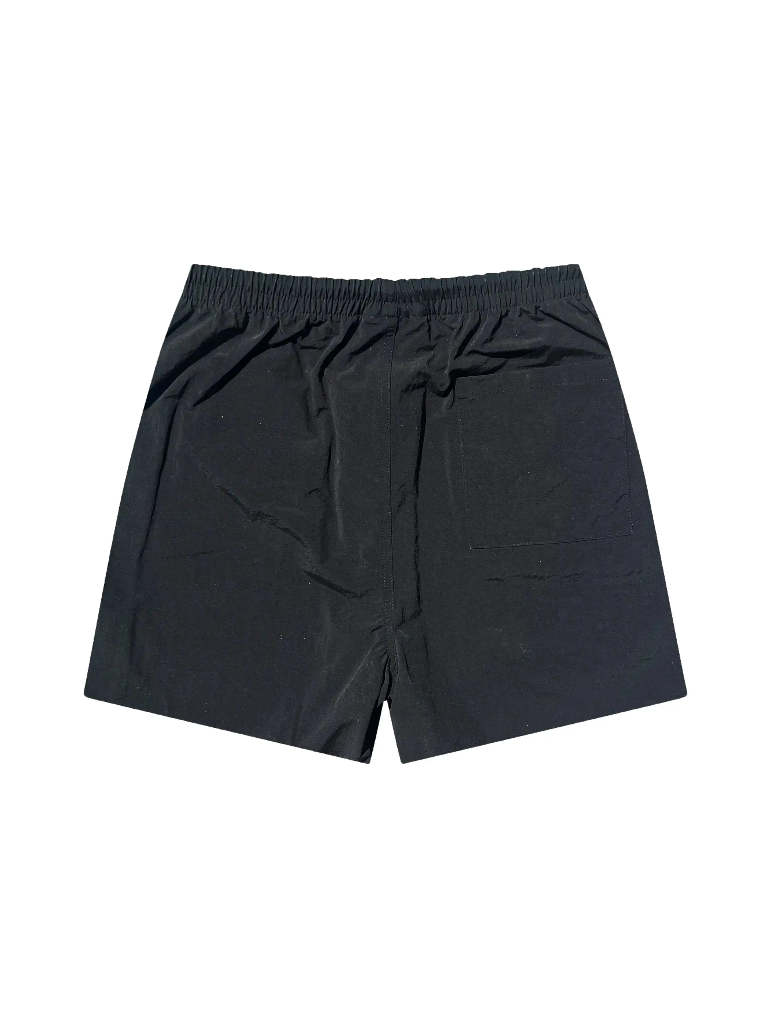 Prior Black Collection Embroidery Logo Nylon Shorts Onyx