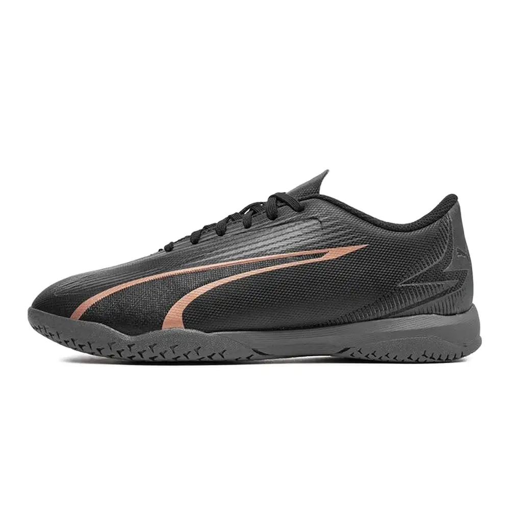 Puma Ultra Play Jnr IT Indoor Football Shoes (Black/Copper Rose)