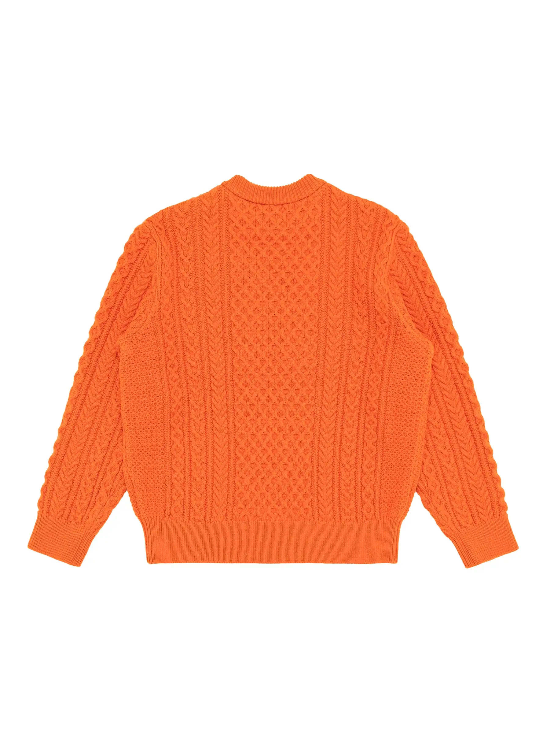 Reborn Wool Aran Sweater Orange