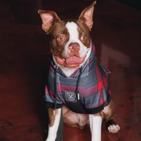 Royal Flush Flannel Dog Print Hoodie