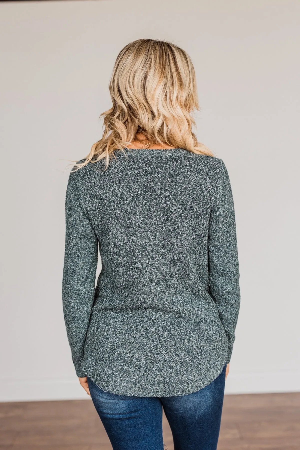 Runway Beauty Knit Sweater- Dark Teal