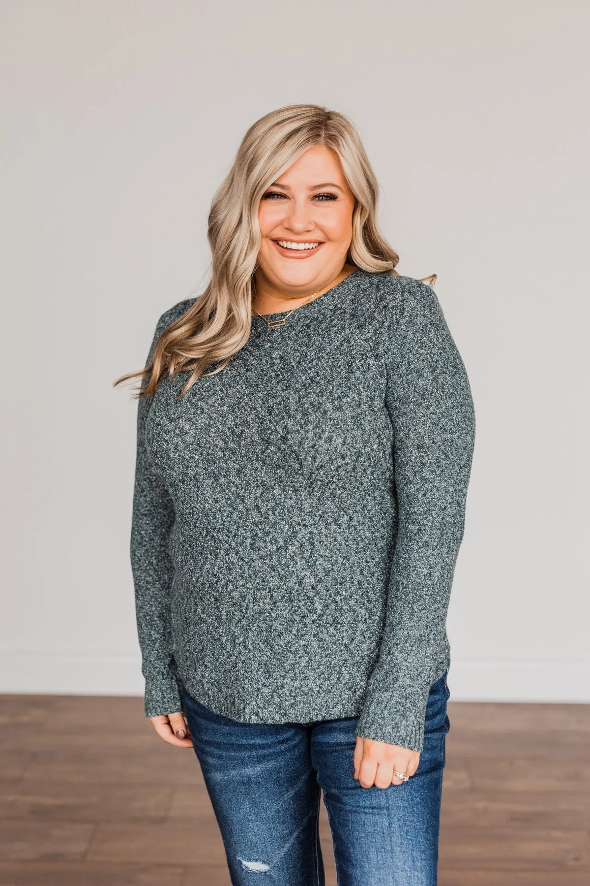 Runway Beauty Knit Sweater- Dark Teal