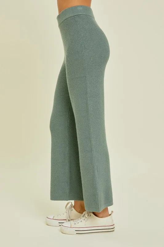 Sage Green Knit Pants