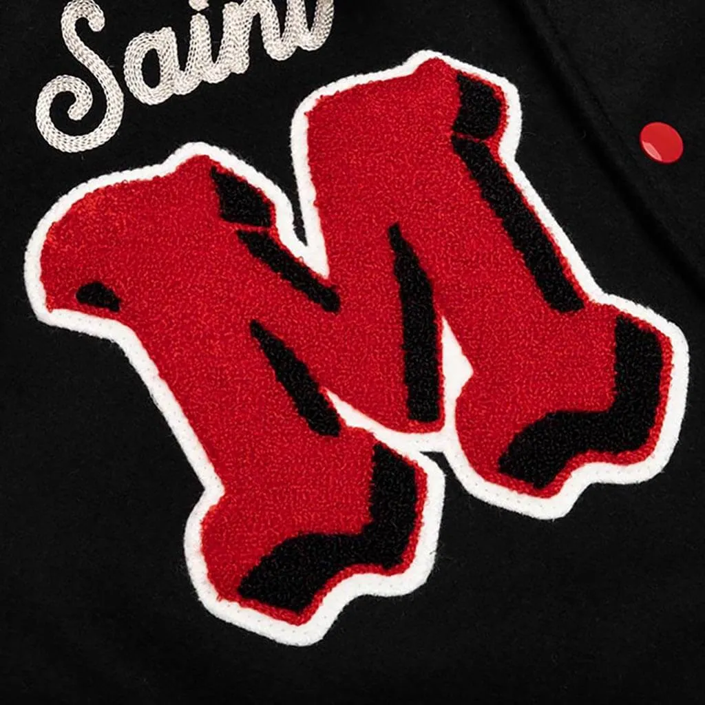 Saint Michael Devil Varsity Jacket - Black