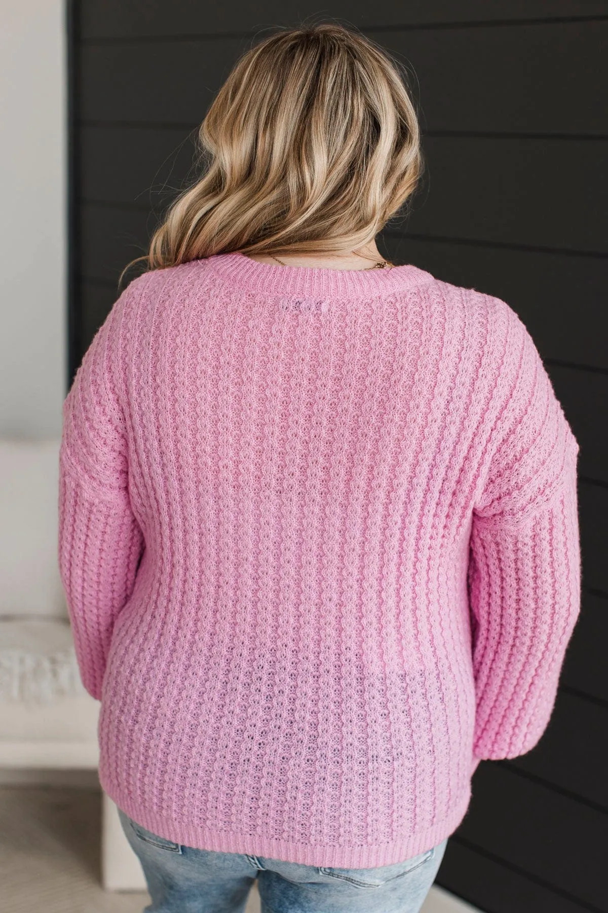 Savor The Moment Knit Sweater- Pink