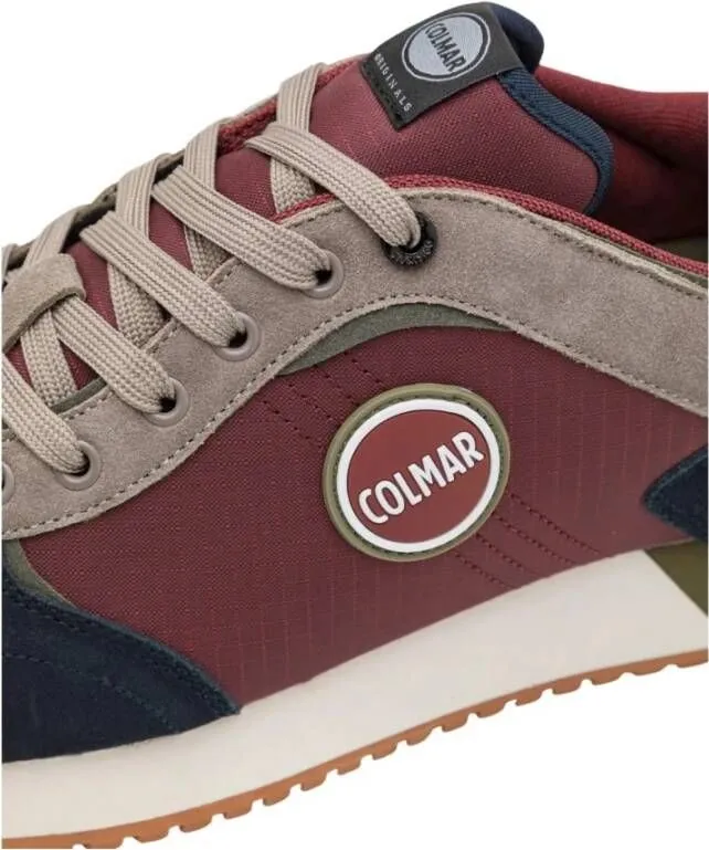 SNEAKERS COLMAR UOMO TRAVIS PLUS SHADES BURGUNDY-NAVY-MILITRAY GREEN 023 TRAVPL S 023