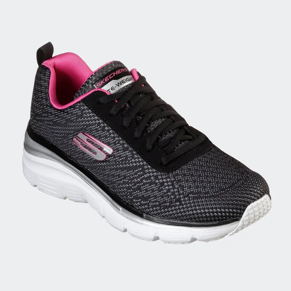 SNEAKERS SKECHERS DONNA FASHION FIT-BOLD BOU 12719 BKHP