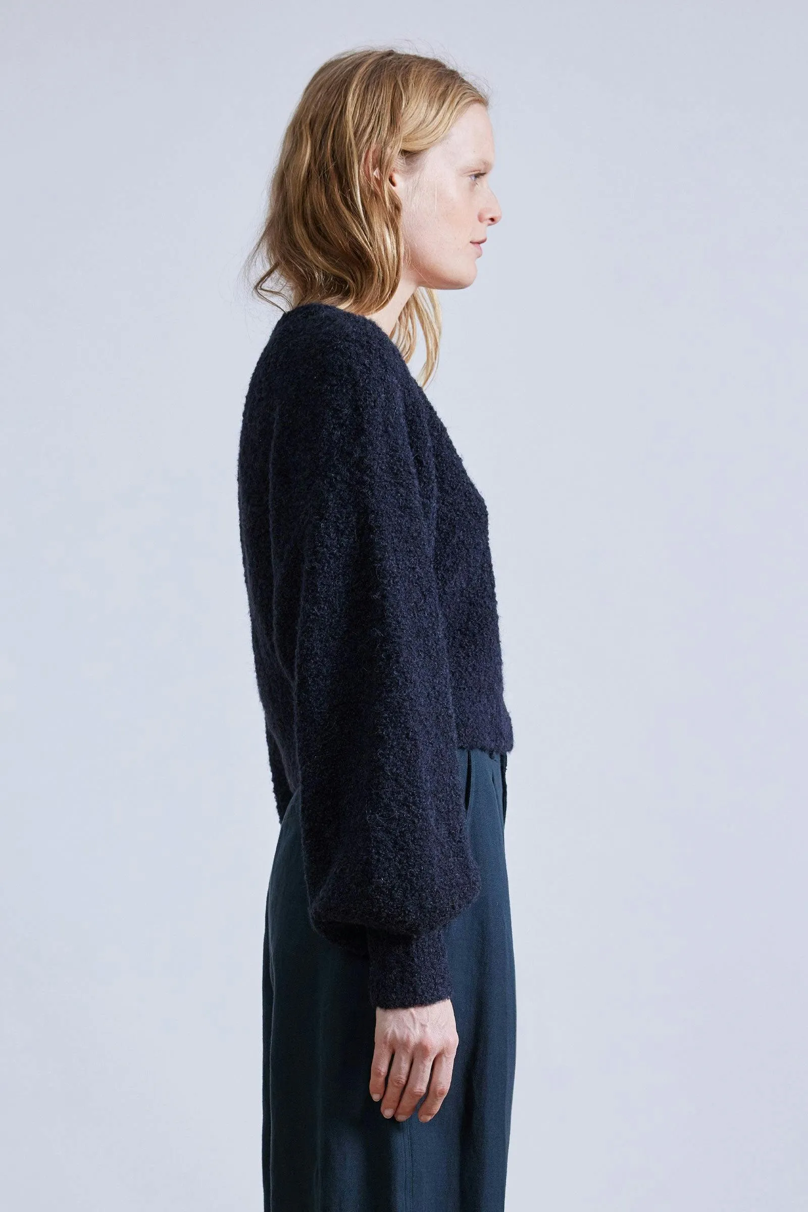 Soft Textural V-Neck Sweater