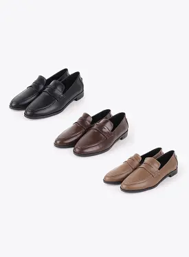 Solid Faux Leather Oxford Shoes OF405