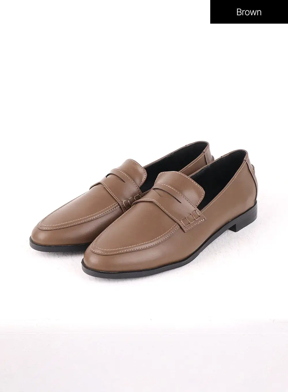 Solid Faux Leather Oxford Shoes OF405