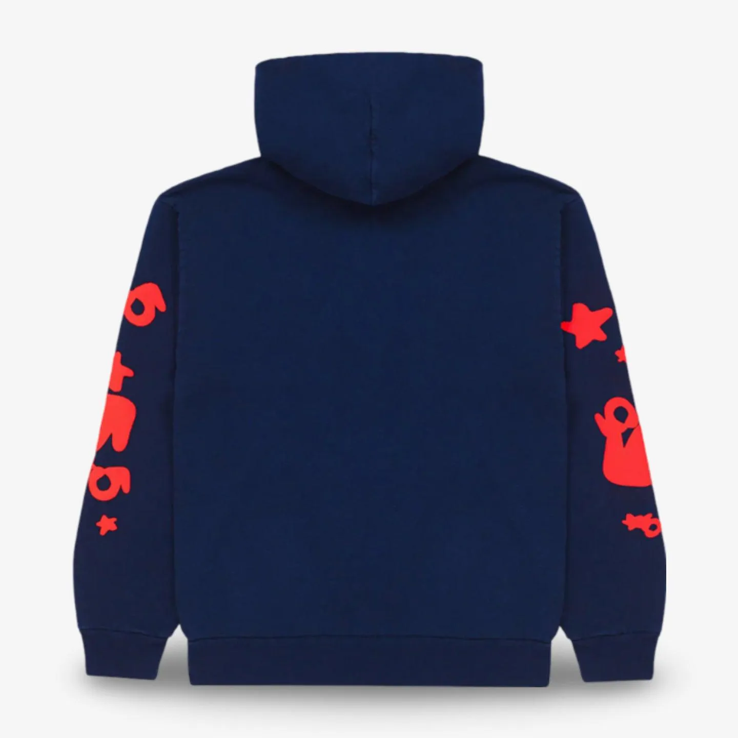 Sp5der 'Beluga' Pullover Hoodie Navy / Red SS24