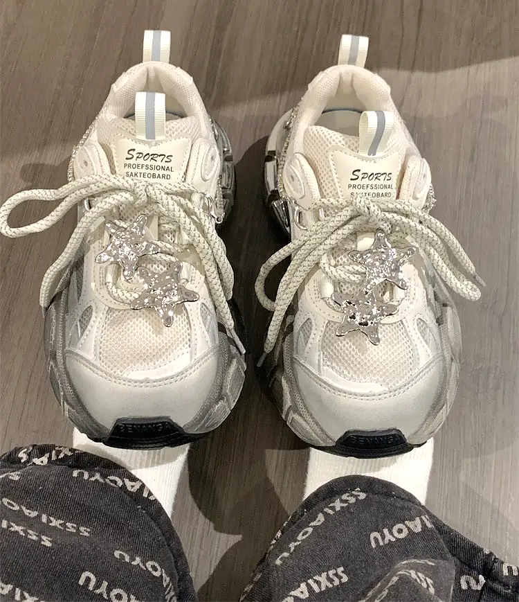 Star Heart Chain Reflective Shoes