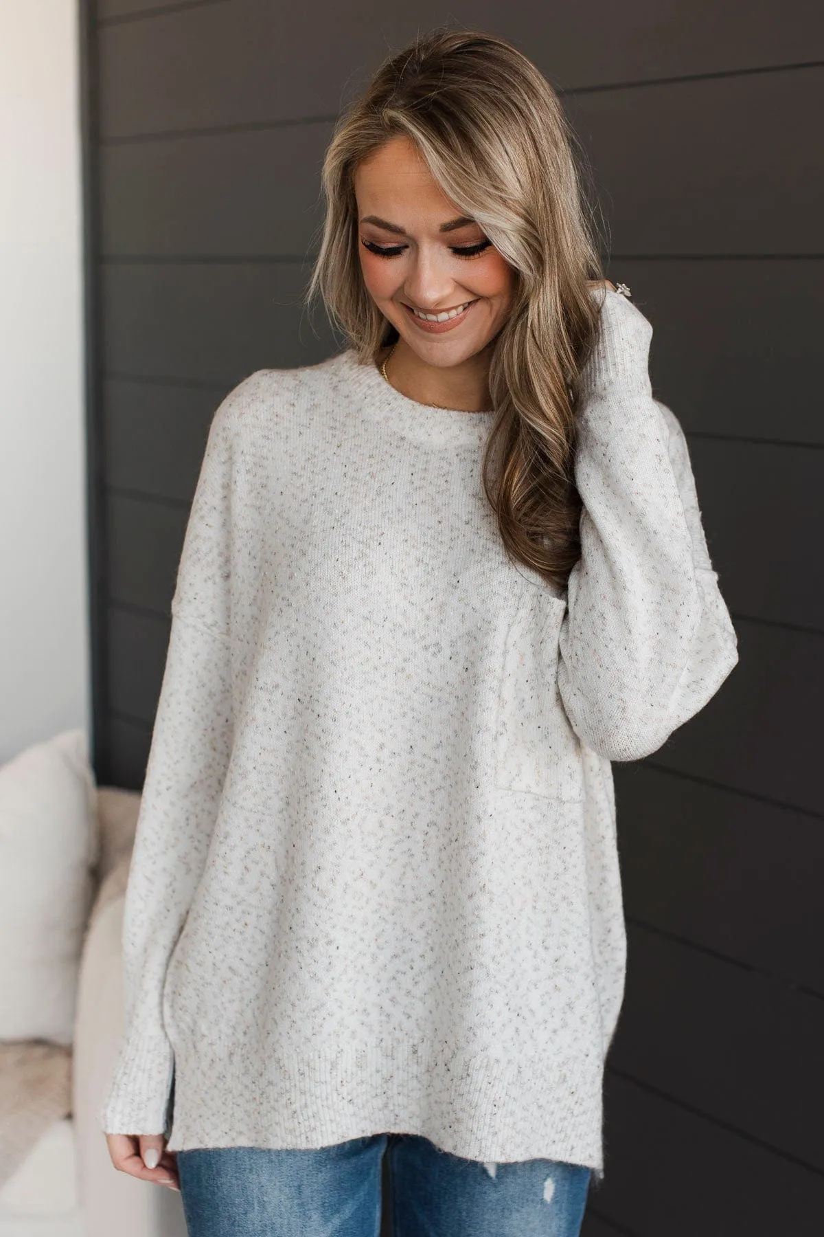 Stay Magical Sprinkle Knit Sweater- Ivory