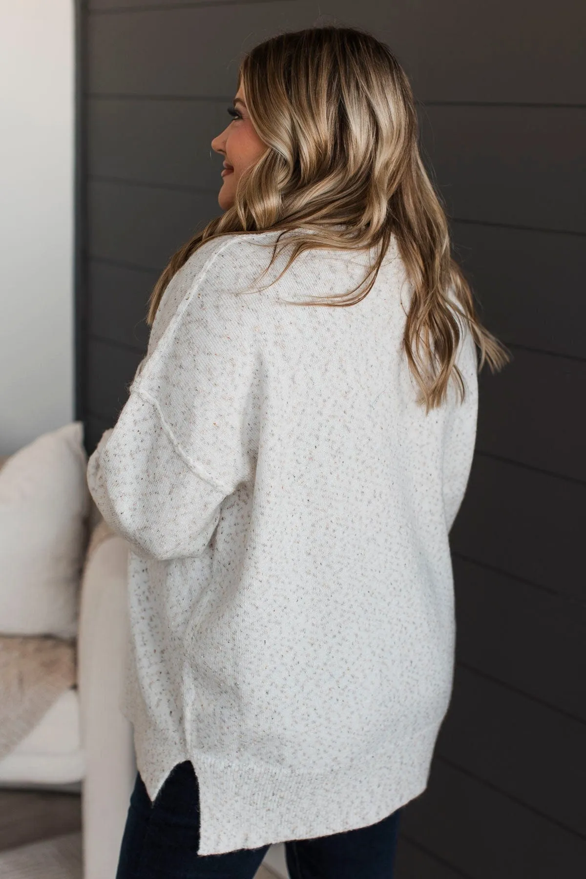 Stay Magical Sprinkle Knit Sweater- Ivory