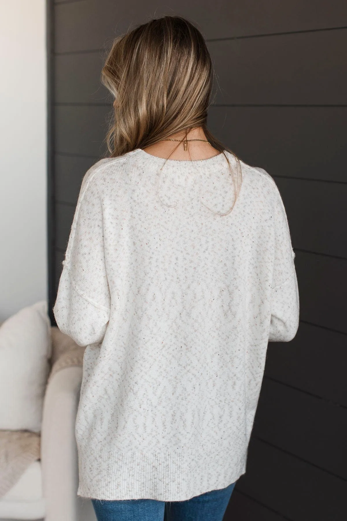 Stay Magical Sprinkle Knit Sweater- Ivory