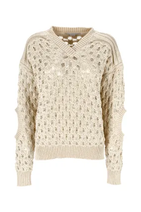 Stella McCartney Textured Mesh Knit Sweater