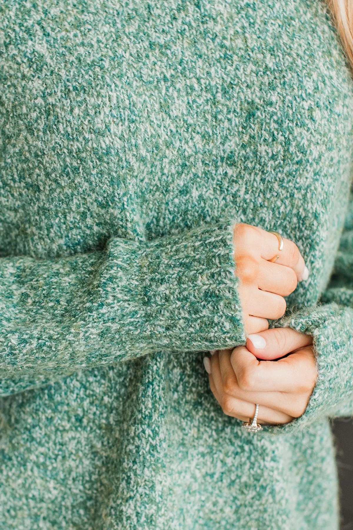 Still The One Knit Sweater- Green