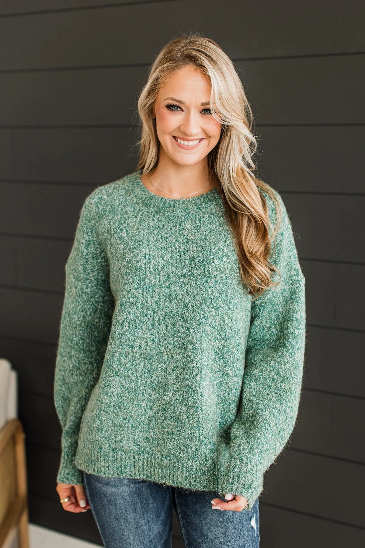 Still The One Knit Sweater- Green