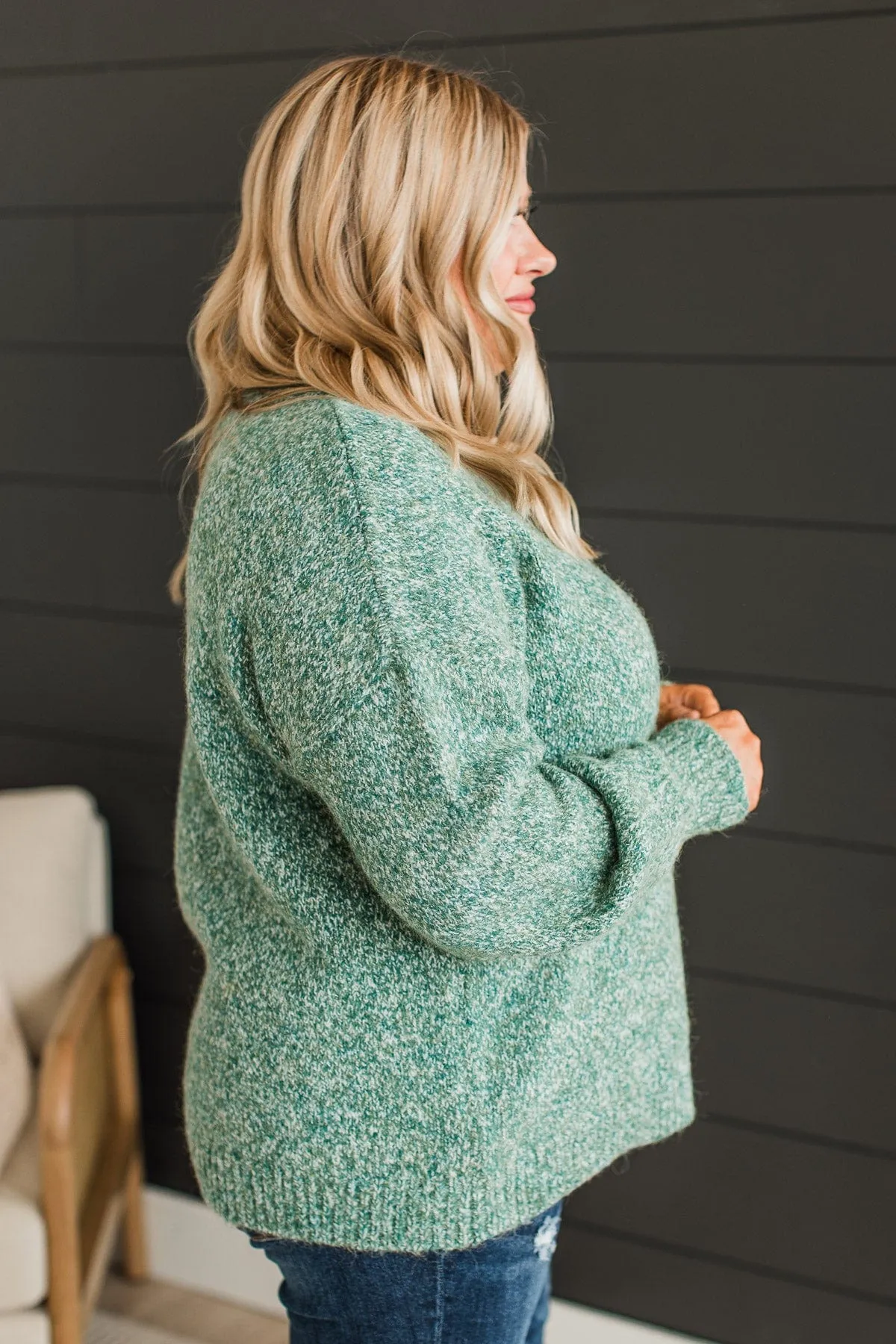 Still The One Knit Sweater- Green