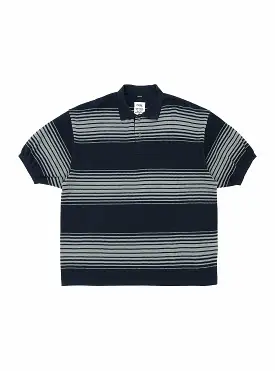 Stripe Polo Sweater Navy