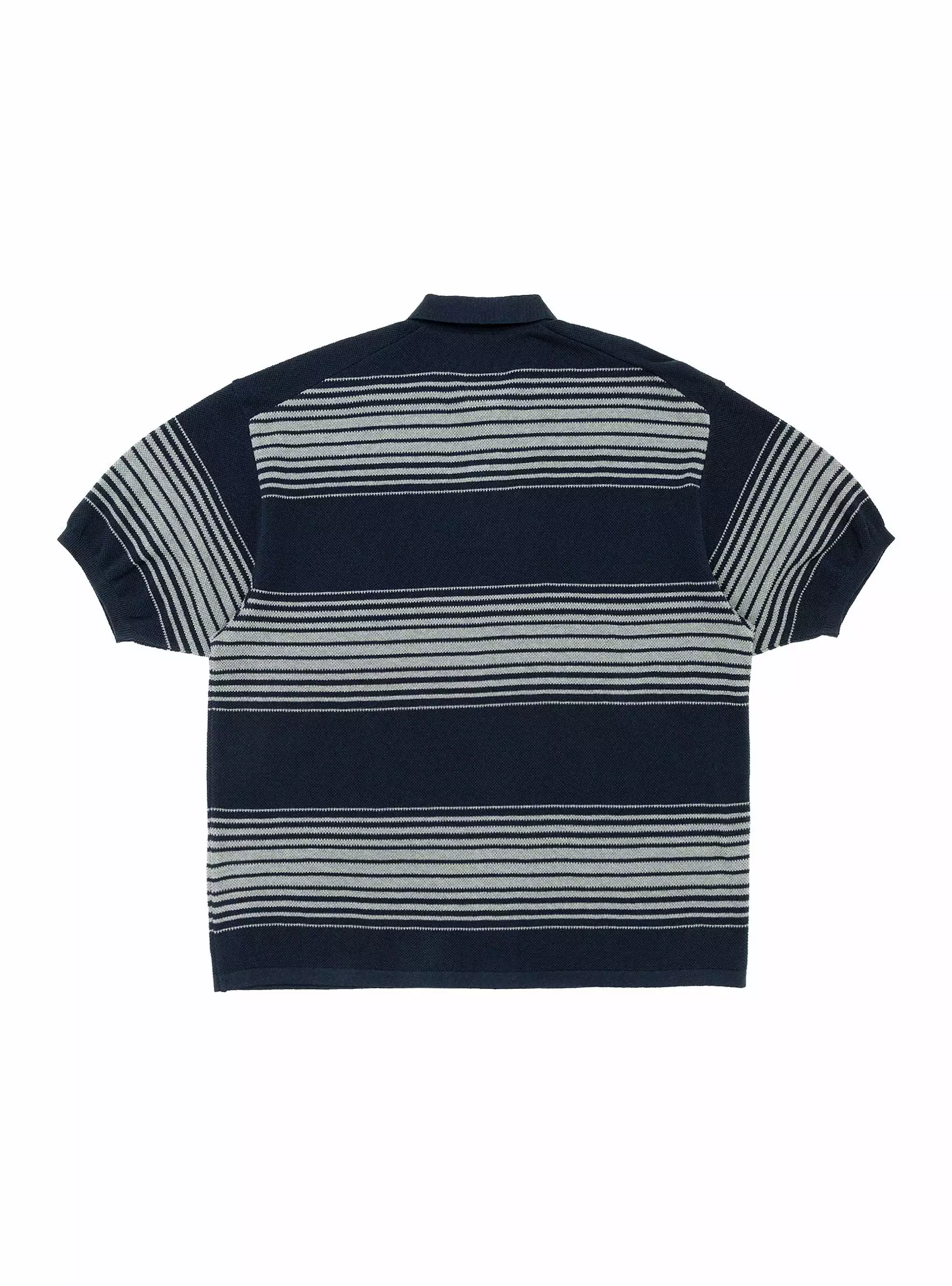 Stripe Polo Sweater Navy