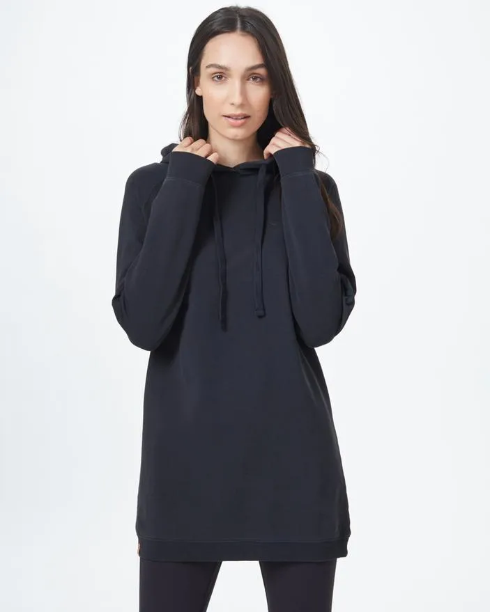 Tentree Oversized French Terry Hoodie Dress in Jet Black