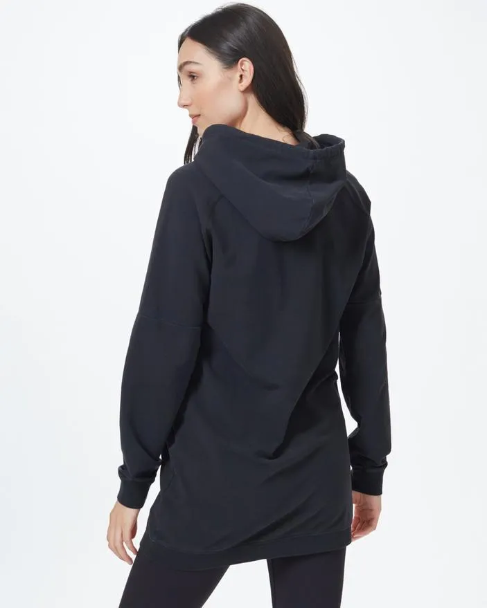 Tentree Oversized French Terry Hoodie Dress in Jet Black