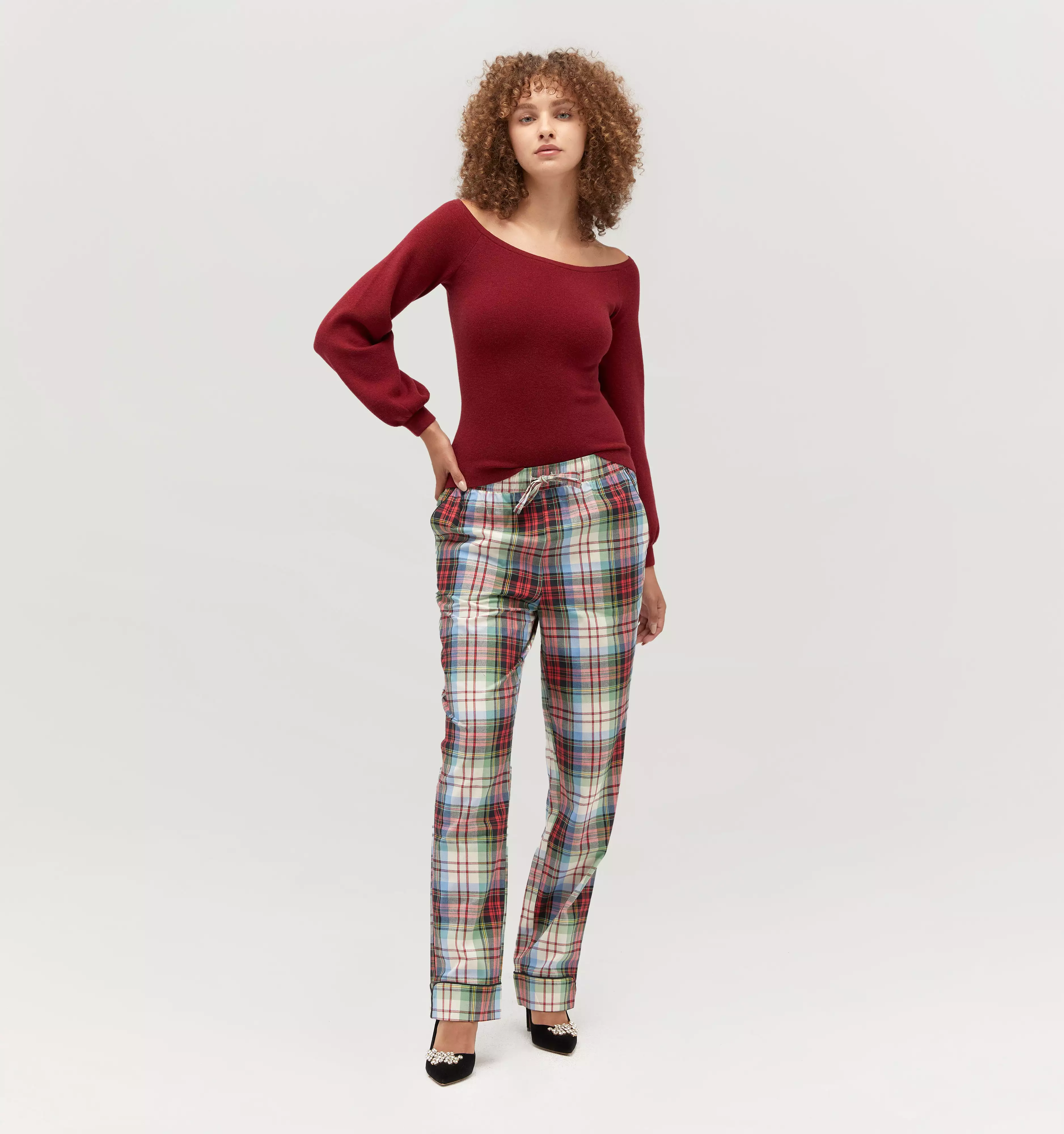 The Maude Sweater - Dark Cherry