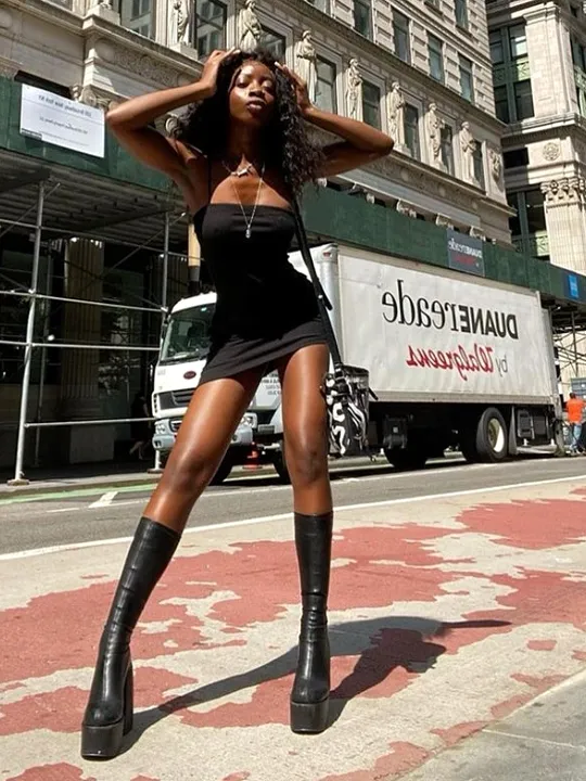 Thick Platform Heeled Knee Boots