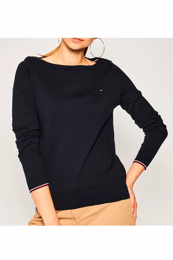 Tommy Hilfiger Women Boat Neck Jumper Navy