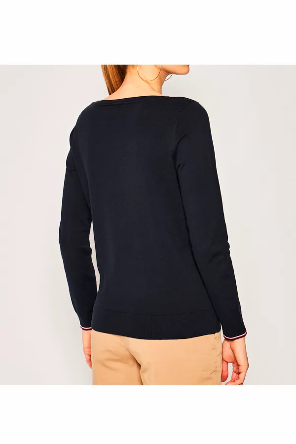 Tommy Hilfiger Women Boat Neck Jumper Navy