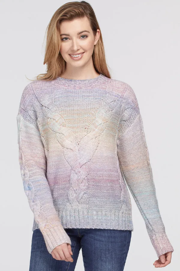 Tribal Mock Neck Sugar Plum Sweater