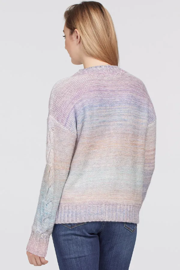 Tribal Mock Neck Sugar Plum Sweater