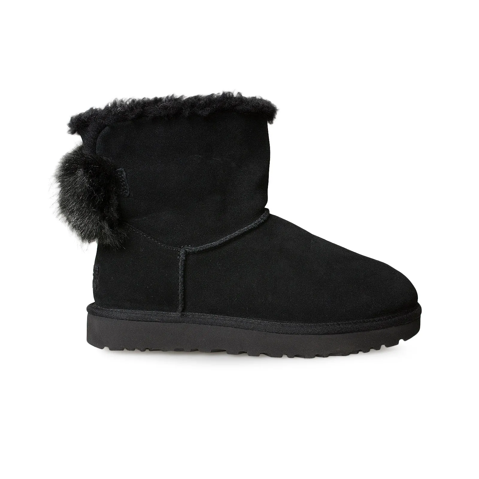 UGG Mini Emmie Bow Black Boots - Women's