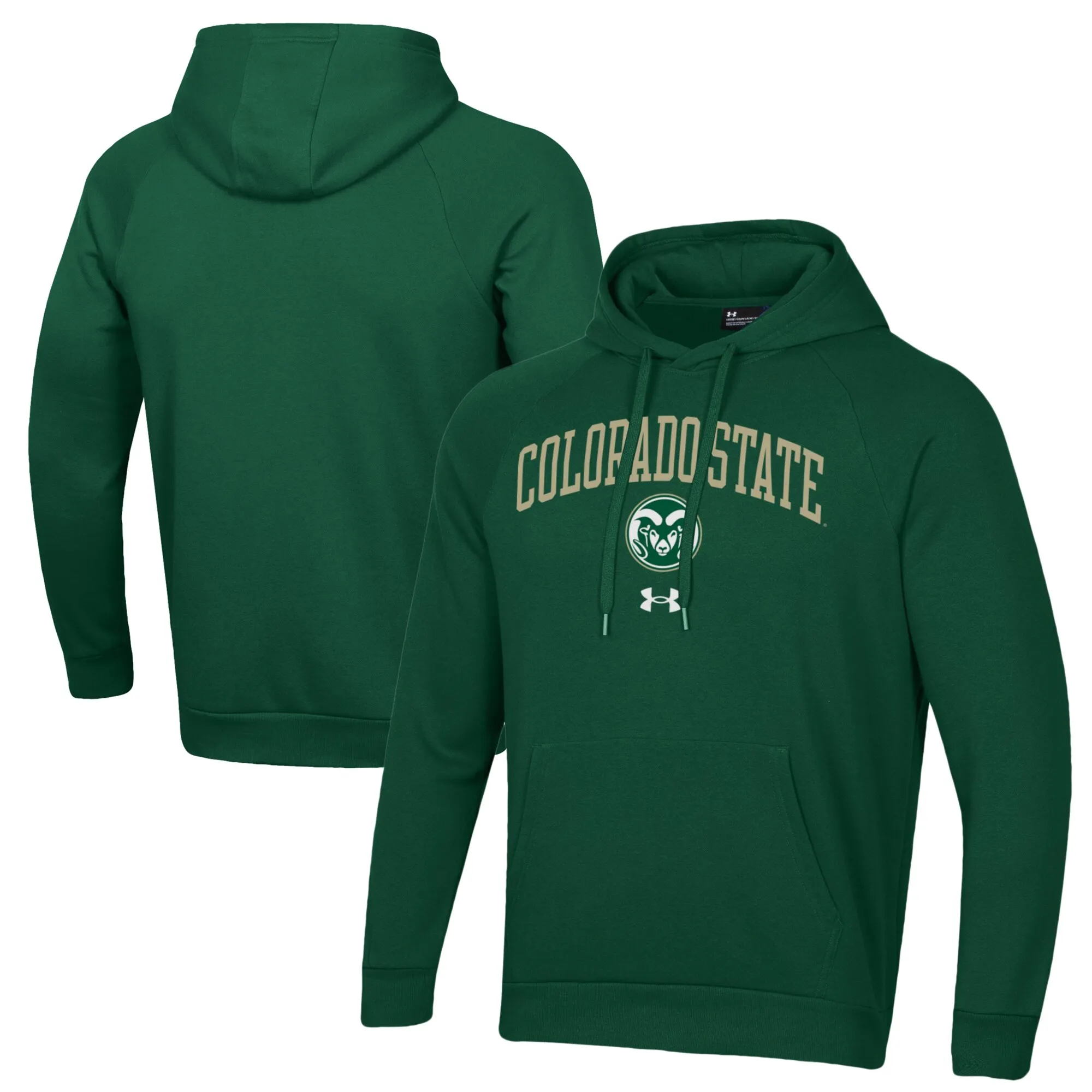 Under Armour Colorado State Rams Green All Day Fleece Pullover Hoodie