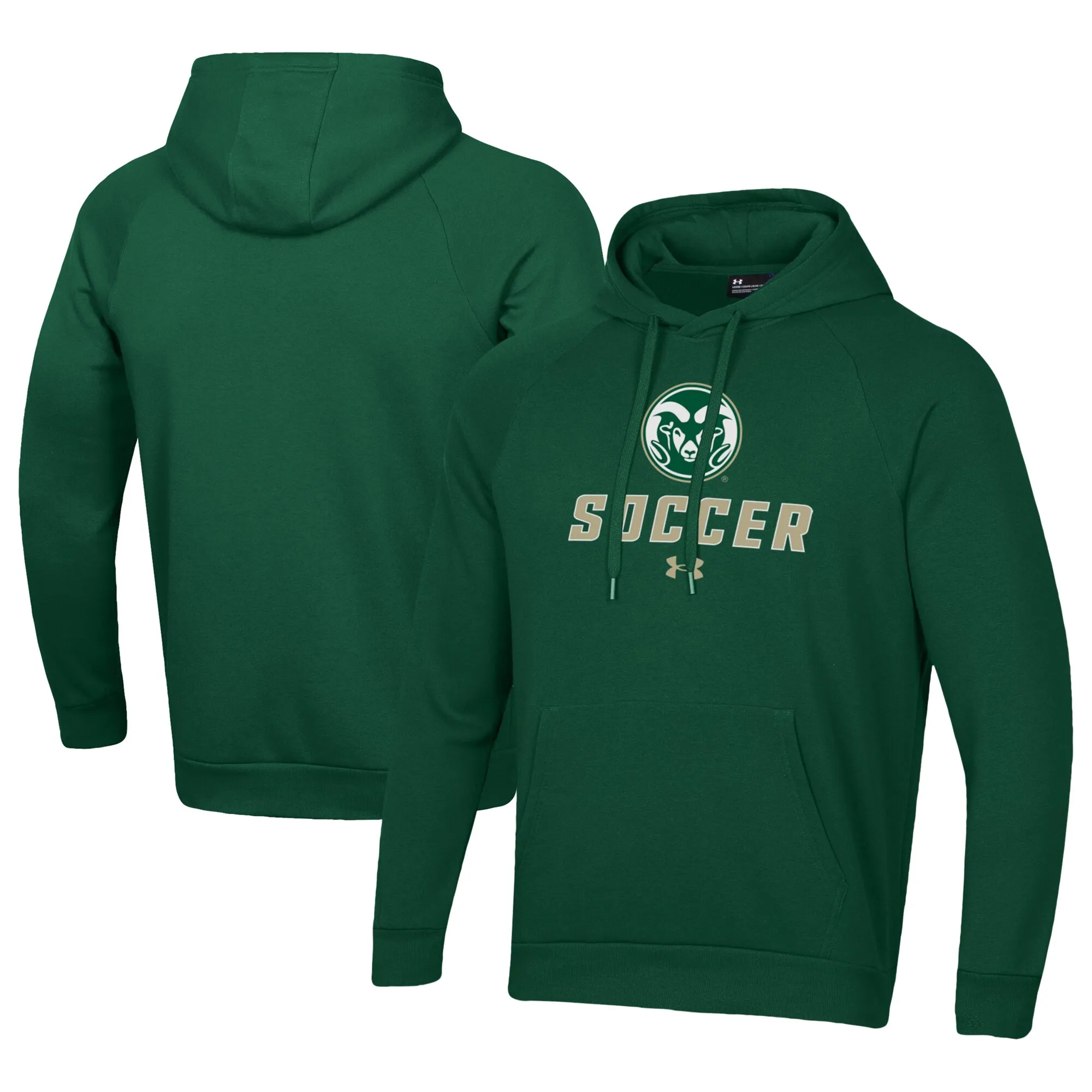 Under Armour Colorado State Rams Green Rival Fleece Pullover Hoodie