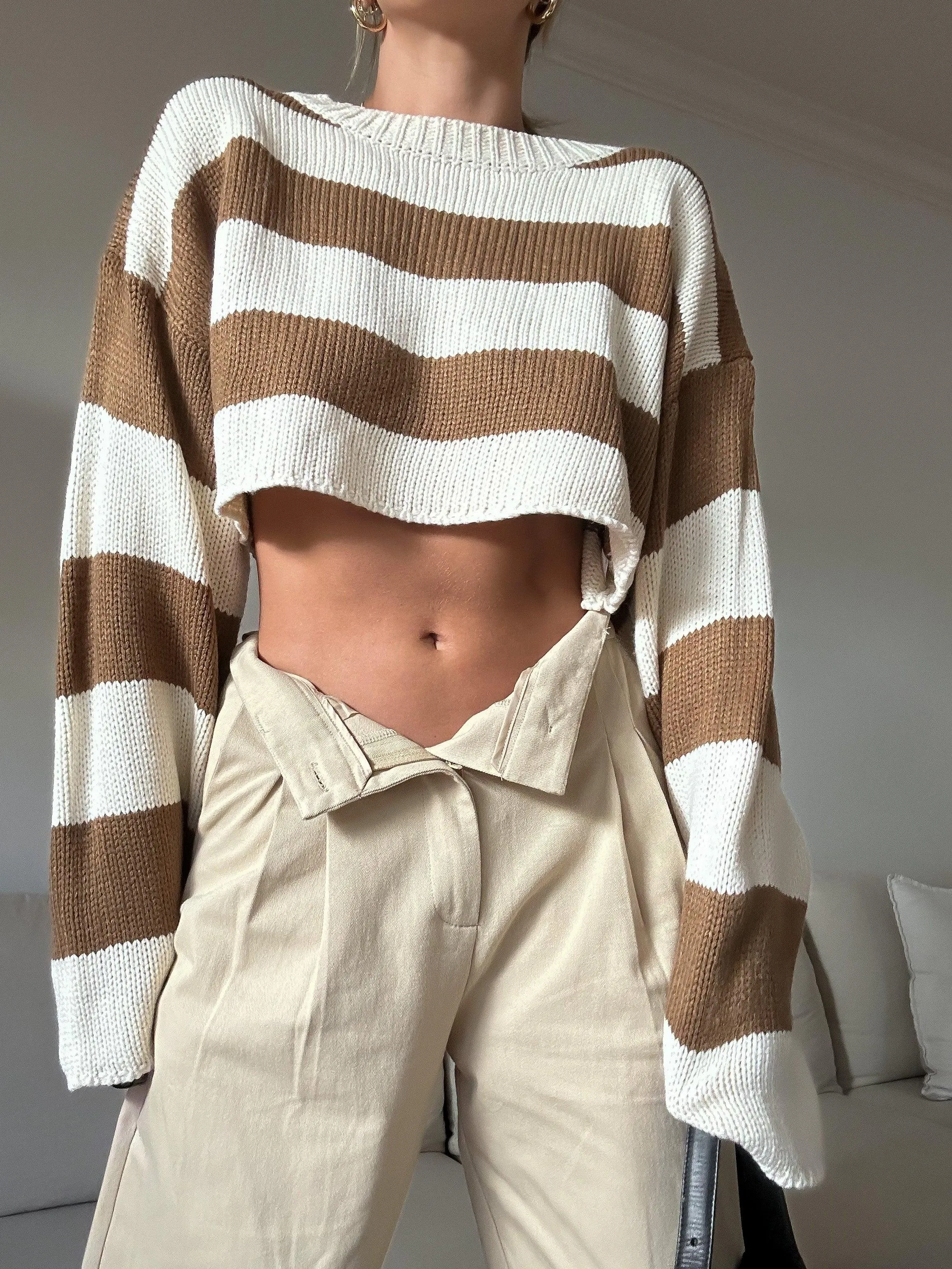 Varsity Cool Crop Sweater - FINAL SALE